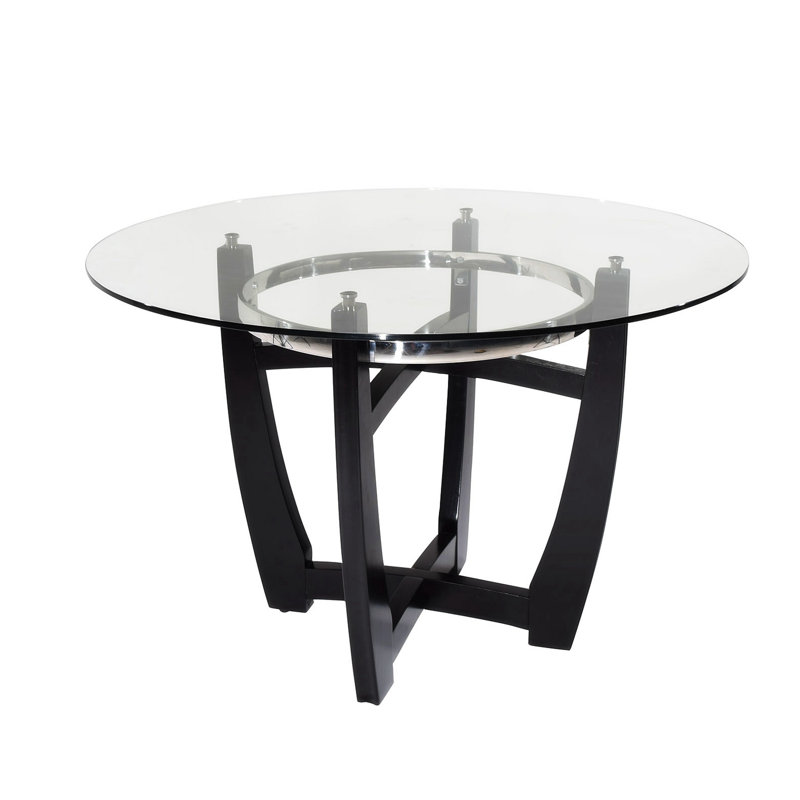 Latitude Run® 48" Inch Round Glass Top Dining Table | Wayfair